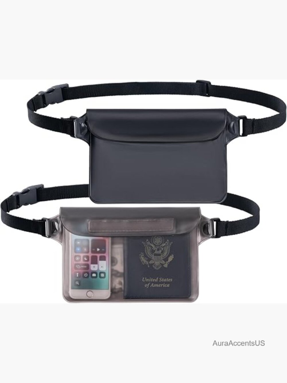Waterproof Phone Pouch Dry Bag 2-Pack Waist Bag Touchscreen